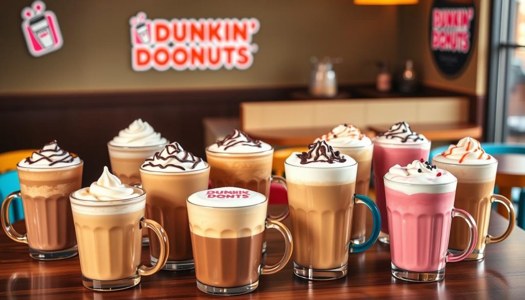 Dunkin Donuts beverage selection