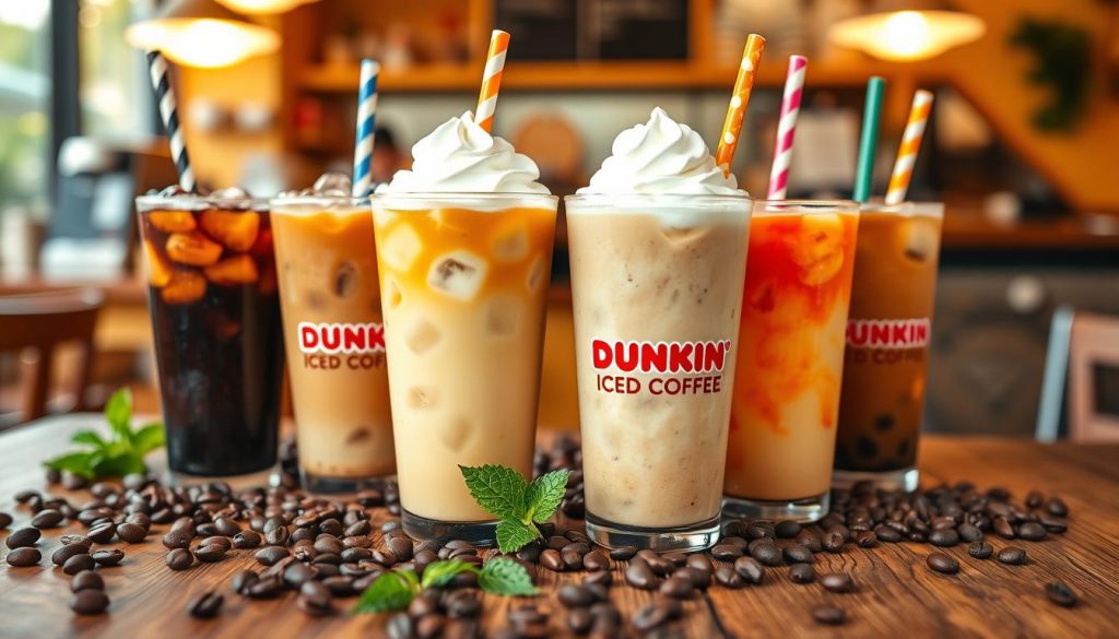 Dunkin iced coffee menu