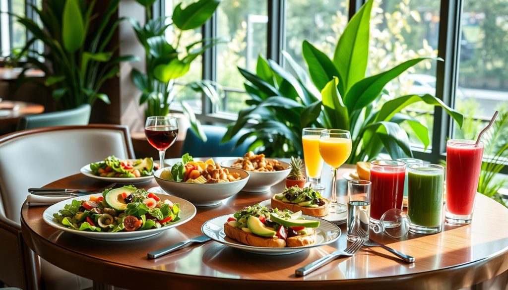 Healthy Sunday brunch options at Cheesecake Factory