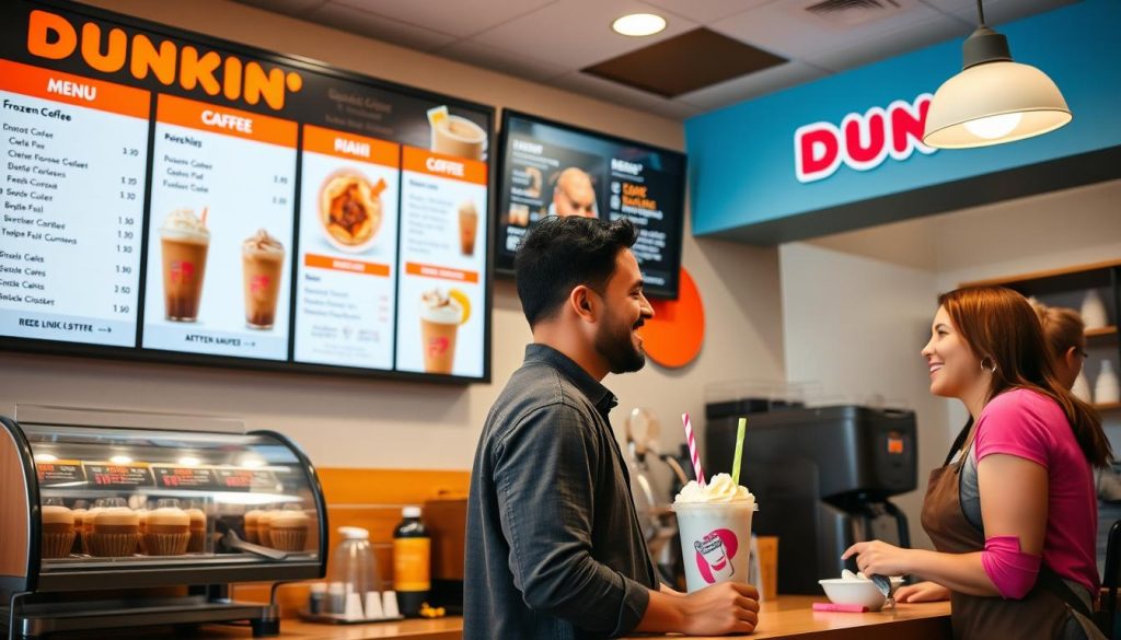 How to order Dunkin frozen coffee