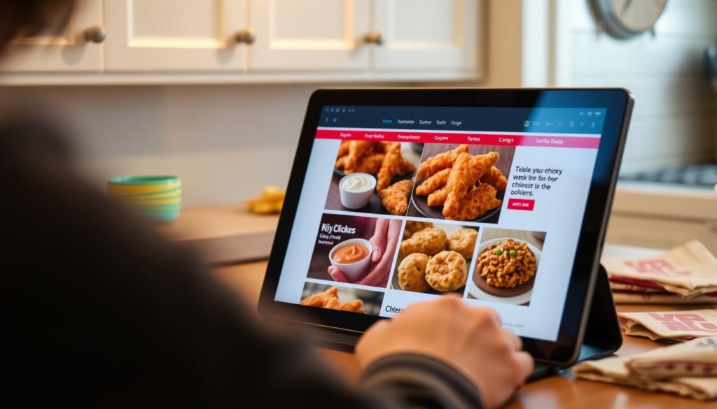 Ordering KFC tenders online