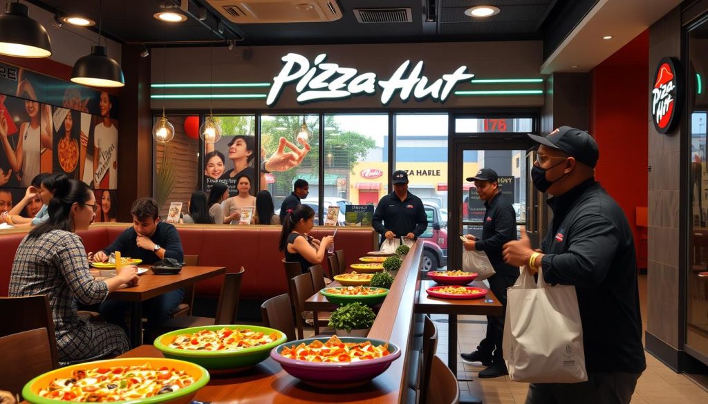 Pizza Hut dining choices