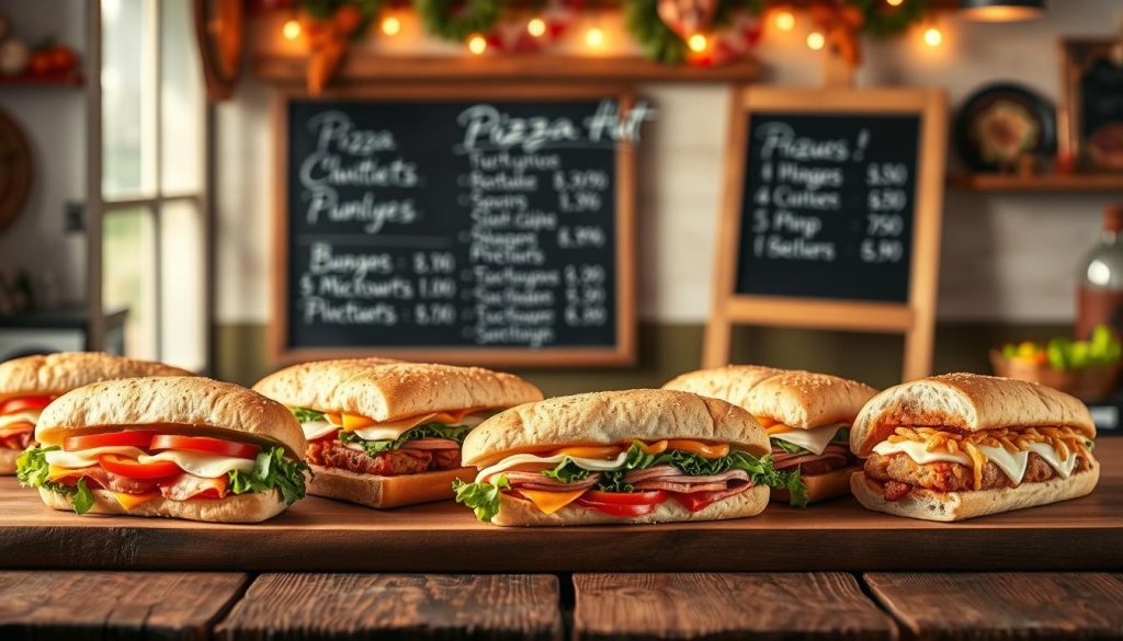 Pizza Hut sandwich menu prices