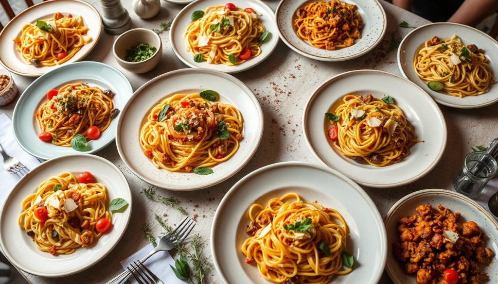 Seasonal pasta dishes