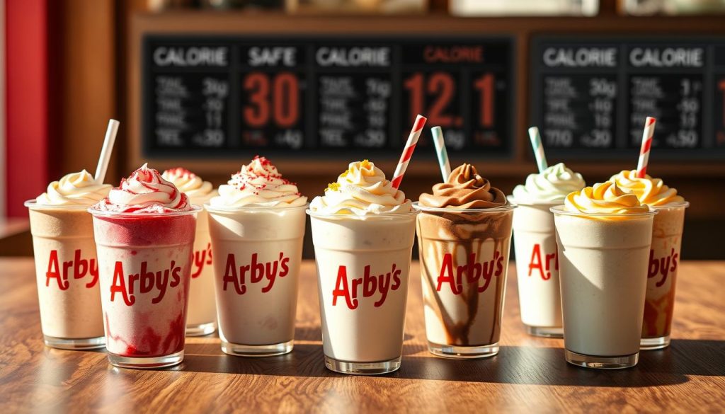 calorie content of Arby's shakes