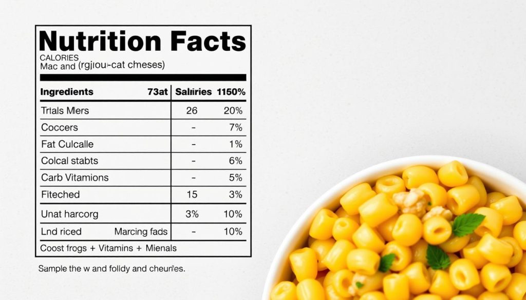 detailed nutrition information