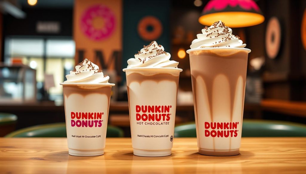 dunkin donuts hot chocolate sizes