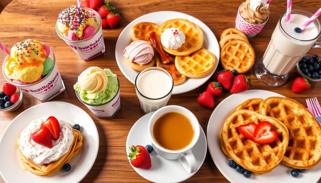 full Baskin Robbins breakfast menu