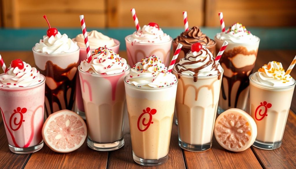 full Chick-fil-A milkshake menu