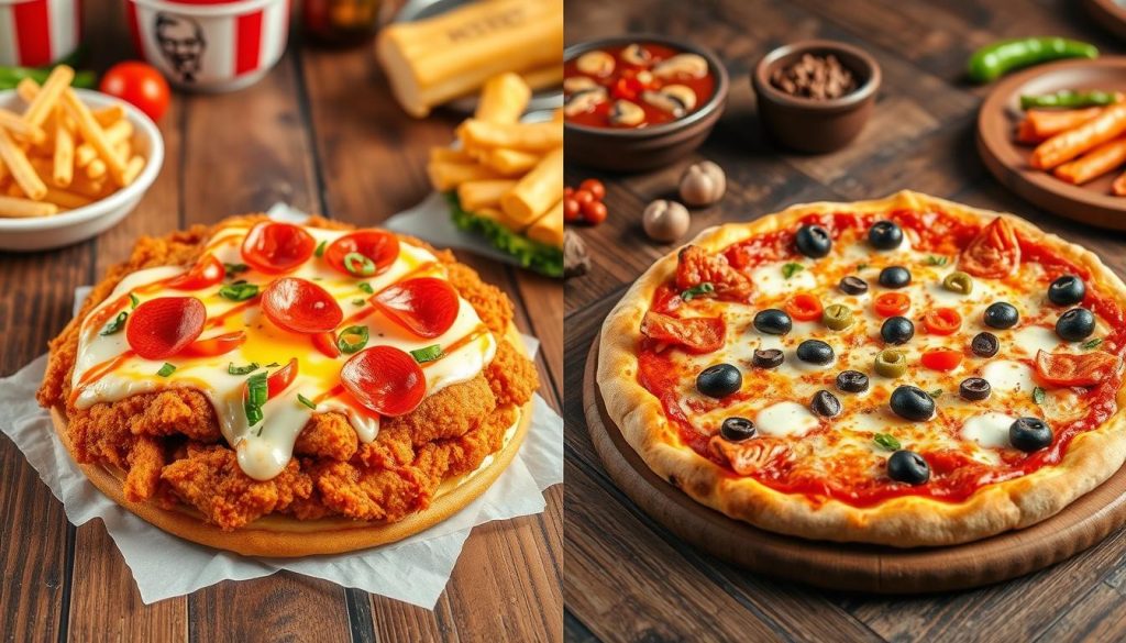 kfc chizza vs traditional pizza