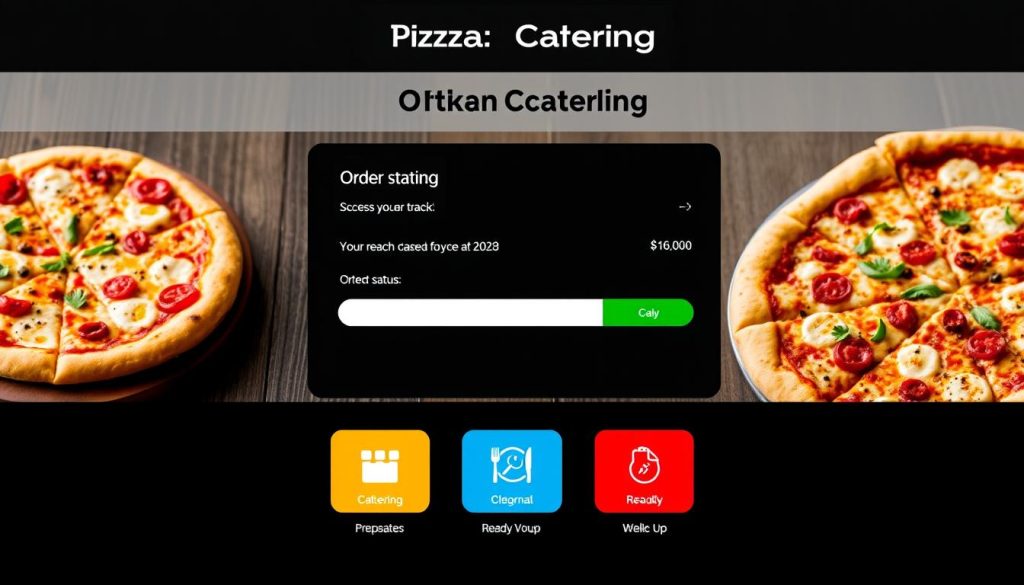 online pizza catering order tracking