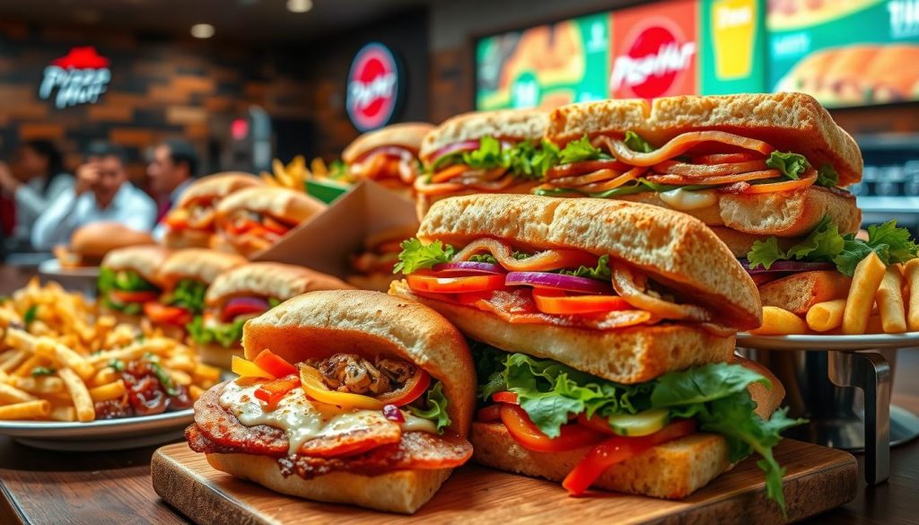 pizza hut sandwich menu