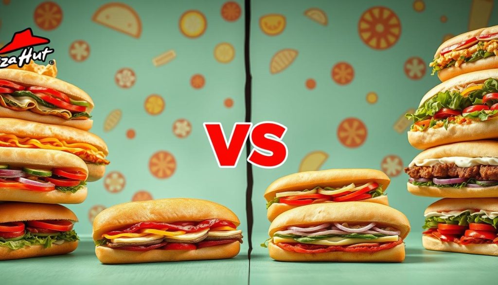 pizza hut subs vs competition