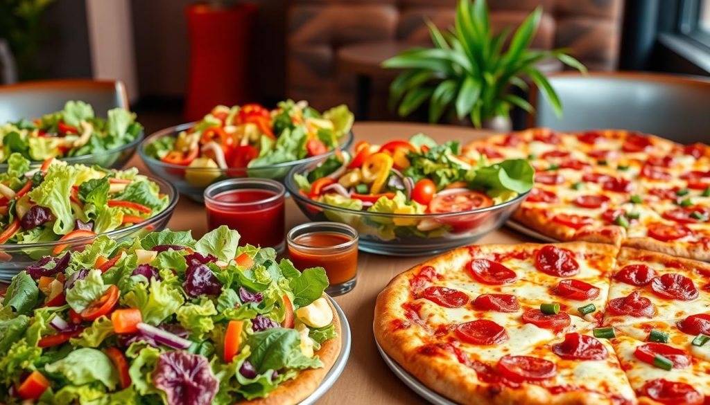 salad and pizza pairing