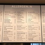 starbucks allergen menu